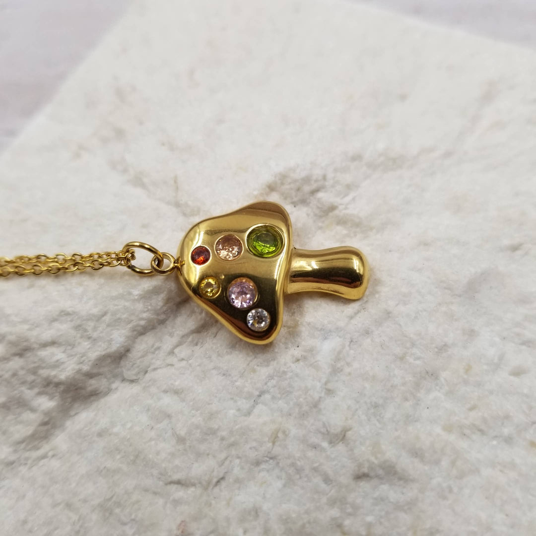 Treasure Wholesale - Lucky Mushroom Necklace