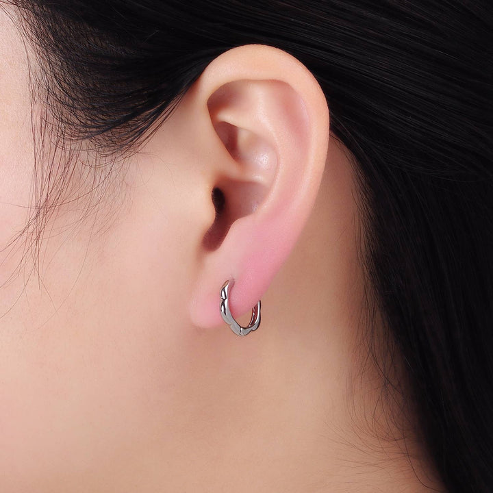 14K Gold Filled 13mm Rounded Huggie Earrings: Gold