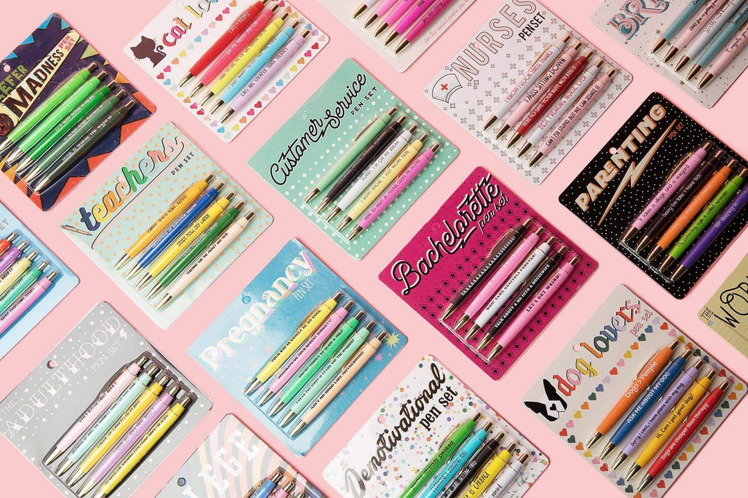FUN CLUB - Reefer Madness Black Ink Ballpoint Pen Set (pens, funny, gifts) - Esme and Elodie