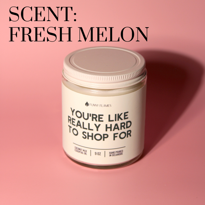 Funny Flames Candle Co - Les Creme - You're Like Really Hard To Shop For - Esme and Elodie