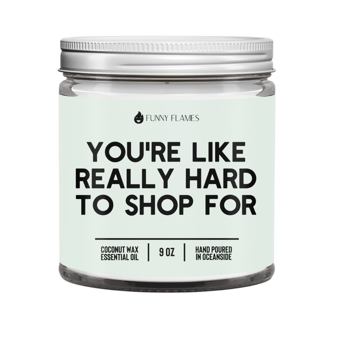 Funny Flames Candle Co - Les Creme - You're Like Really Hard To Shop For - Esme and Elodie