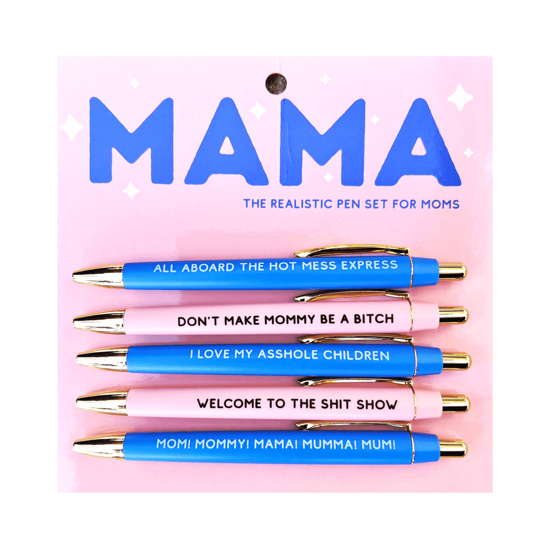 set of funny mom pens gag gift ideas