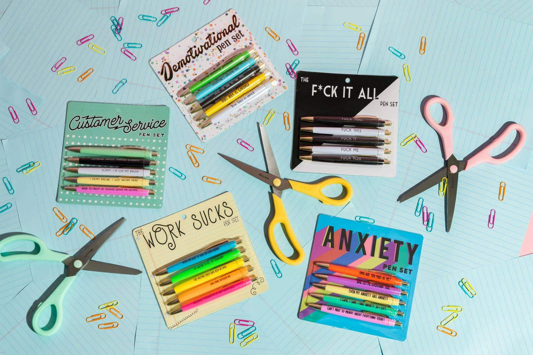 funny pen sets with stationery sets