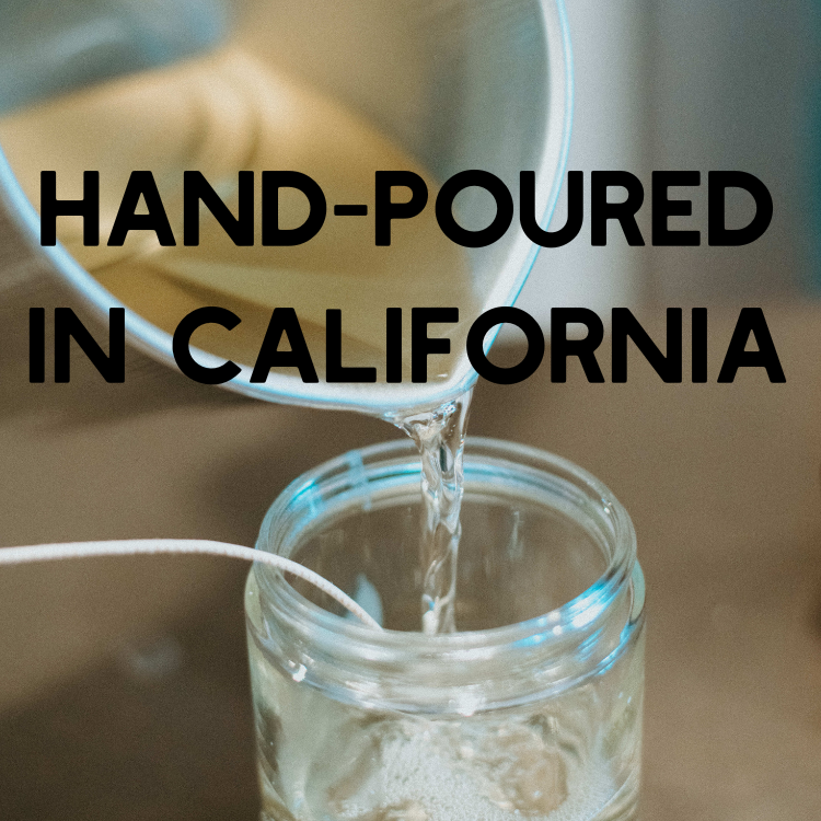 handmade poured candle california small company