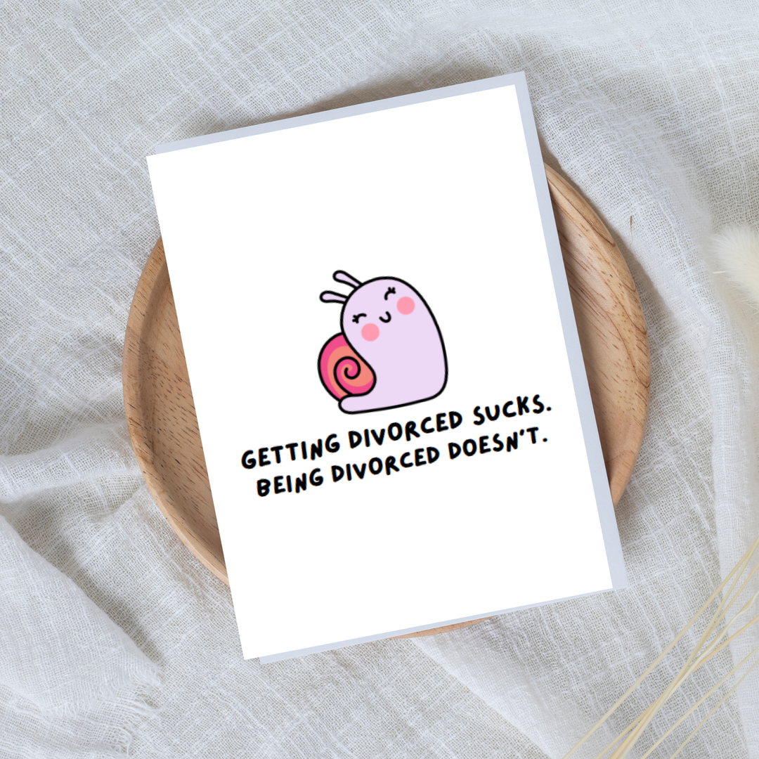Hells Bells Co.- Being divorced doesn't- Divorce Greeting Card - Esme and Elodie