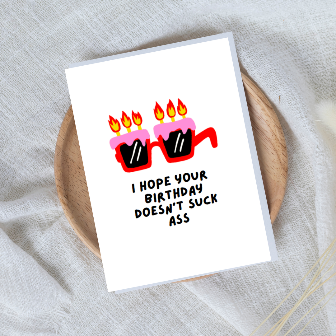 Hells Bells Co.-Birthday Doesn't Suck Ass Greeting Card - Esme and Elodie