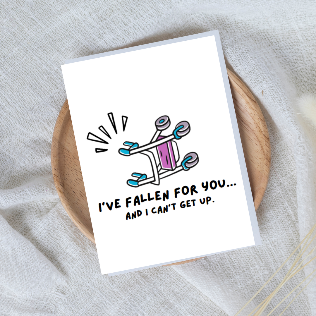 Hells Bells Co.- Fallen for you- Love Anniversary Greeting Card - Esme and Elodie