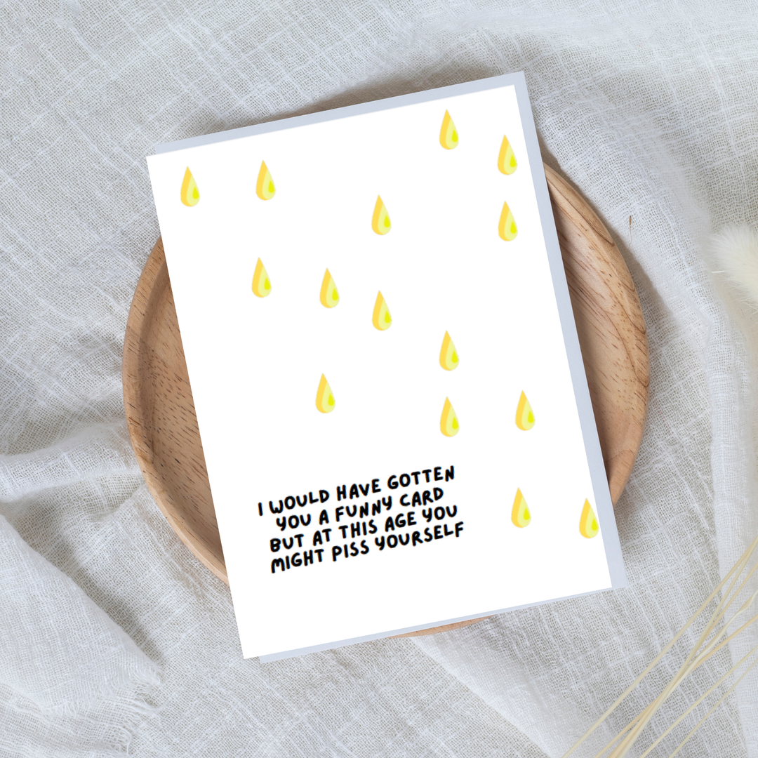 Hells Bells Co.-Funny Card Piss Yourself Birthday Greeting Card - Esme and Elodie