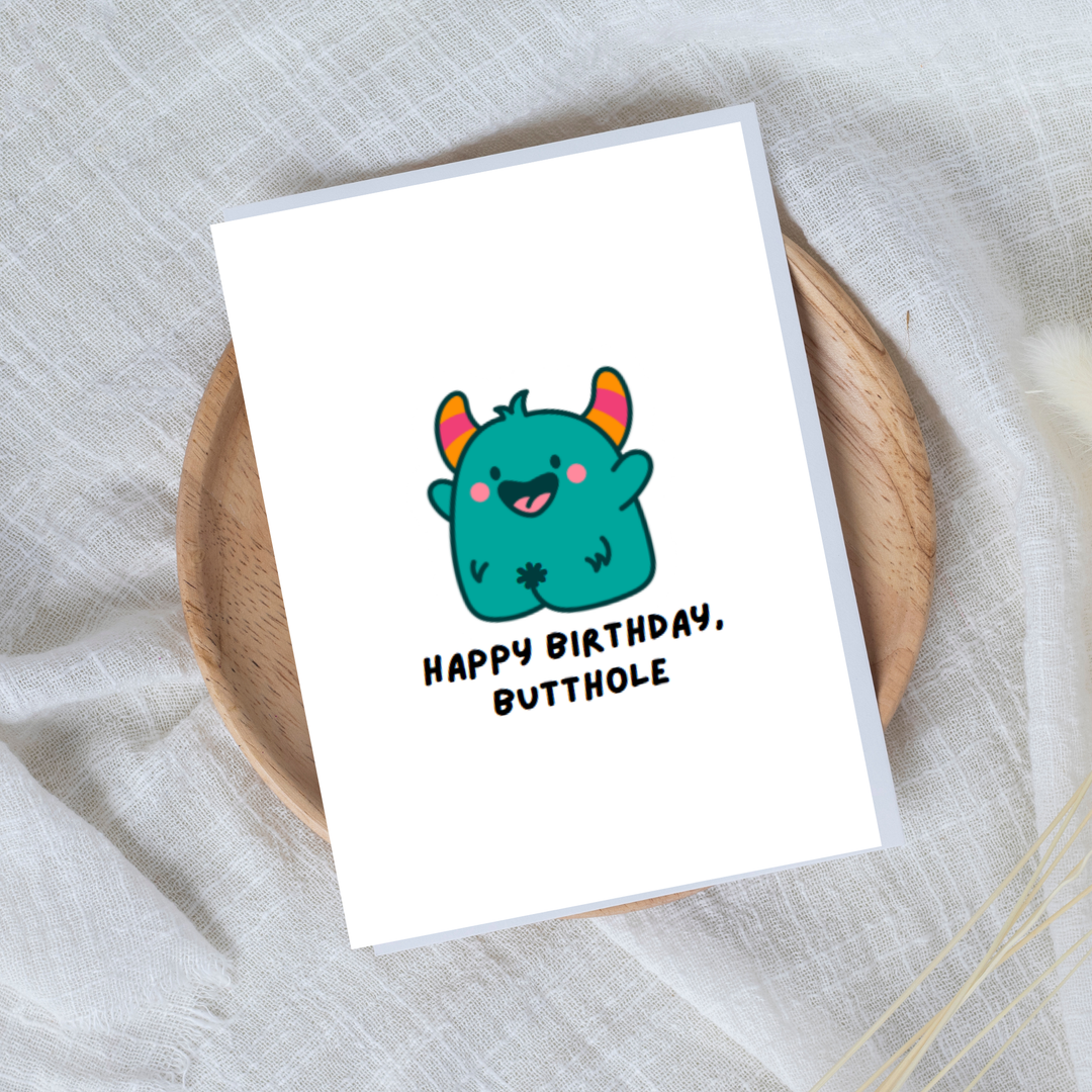 Hells Bells Co.-Happy Birthday, Butthole- Greeting Card - Esme and Elodie