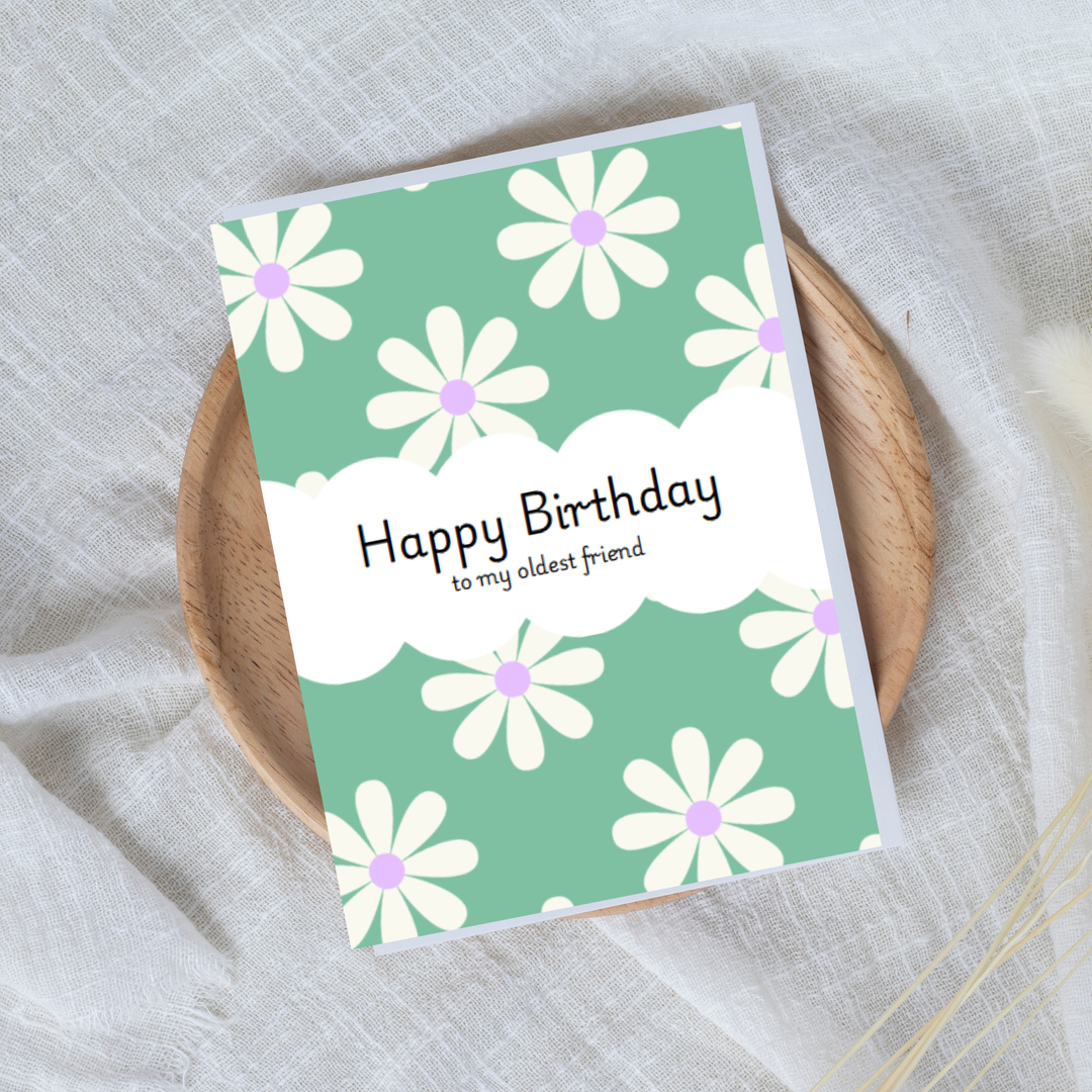 Hells Bells Co.- Happy Birthday Oldest Friend Greeting Card - Esme and Elodie