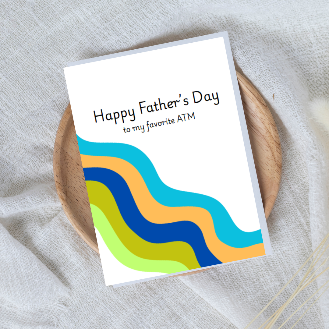 Hells Bells Co.- Happy Fathers Day ATM Greeting Card - Esme and Elodie
