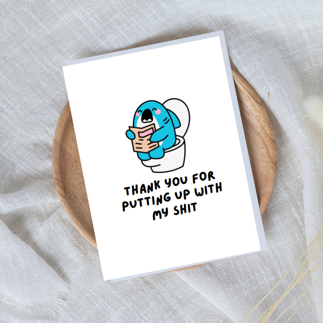Hells Bells Co.-Putting up with my shit- Thank you Greeting Card - Esme and Elodie