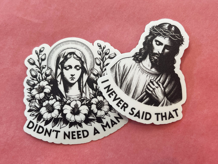 "I Never Said That" Jesus Sticker by Esme and Elodie - Esme and Elodie