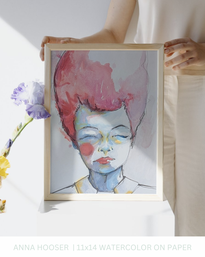 Imperfect Portraits watercolor class- August 22nd 7-9PM - Esme and Elodie