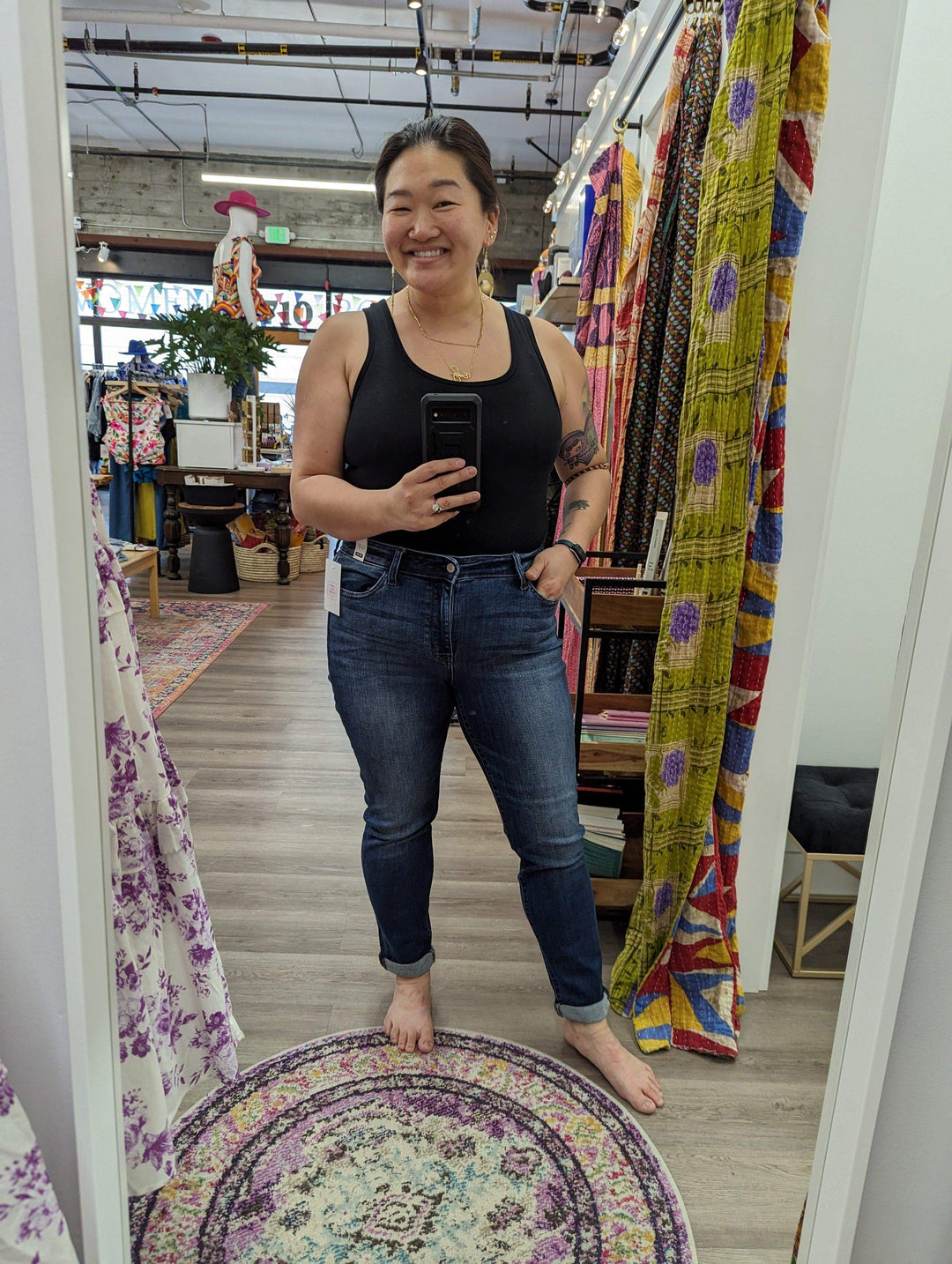 Judy Blue Cuffed Slim Fit Midrise Non-distressed - Esme and Elodie