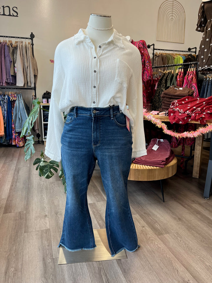 Plus Size Judy Blue Kick Flares High Waist