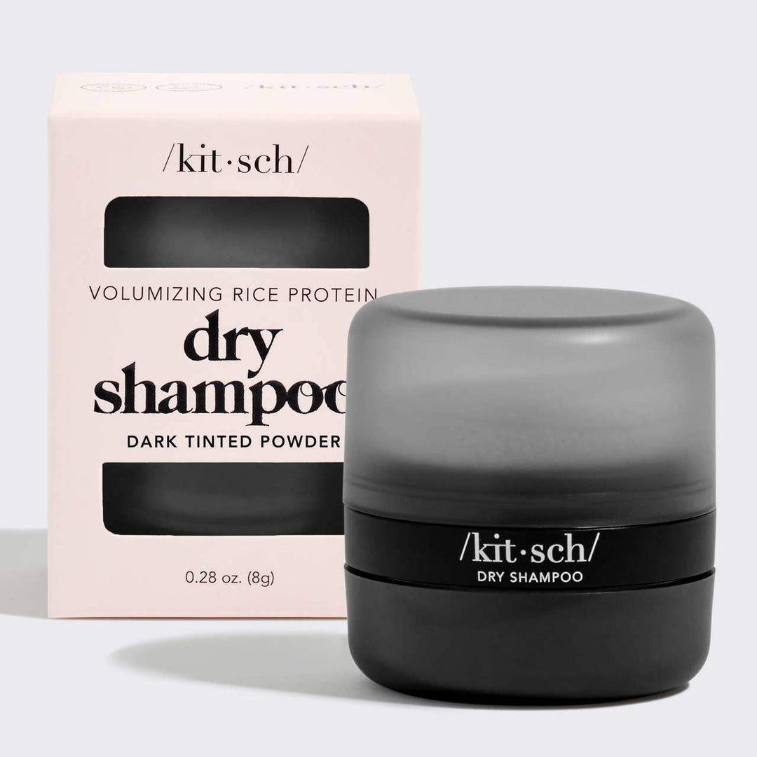 KITSCH - Volumizing Rice Protein Dry Shampoo - Dark Tinted Powder - Esme and Elodie