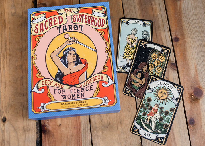 Microcosm Publishing & Distribution - Sacred Sisterhood Tarot: Deck and Guidebook for Fierce Women - Esme and Elodie
