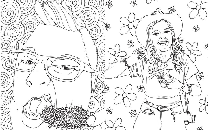 Microcosm Publishing & Distribution - Stoner Babes Coloring Book - Esme and Elodie