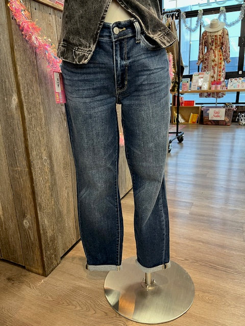 Women's JB82368DK Mid-Rise Cuffed Boyfriend