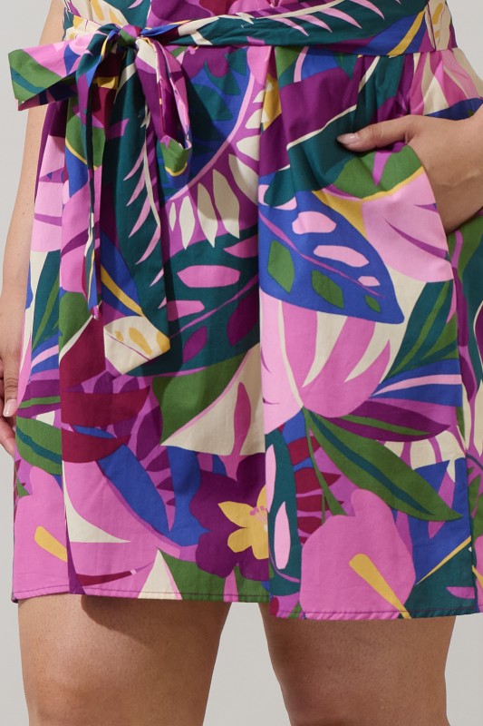 Plus Size Blain Tropics Ema Shift Mini Dress Curve