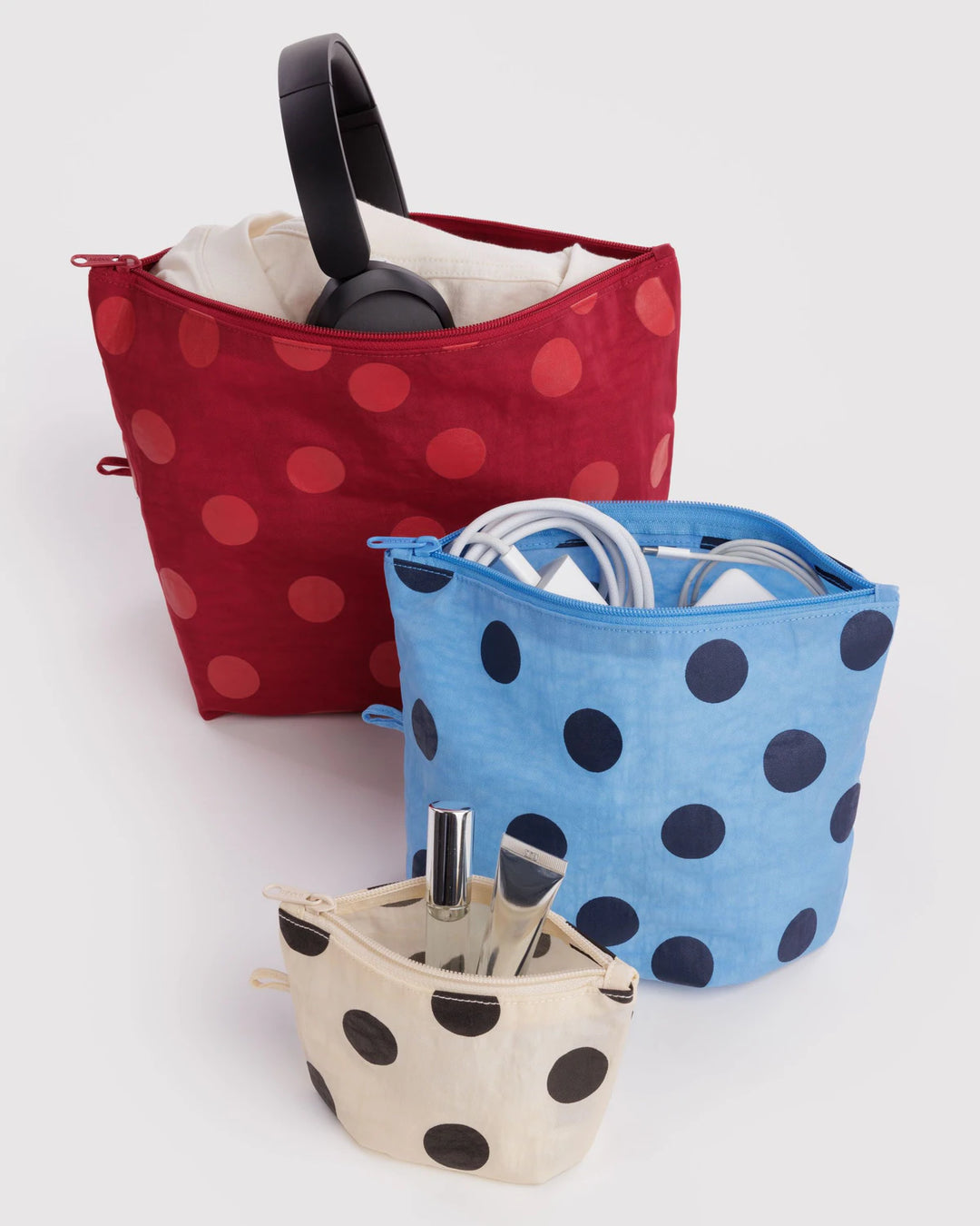 BAGGU- Go Pouch Set- Polka Dot Mix