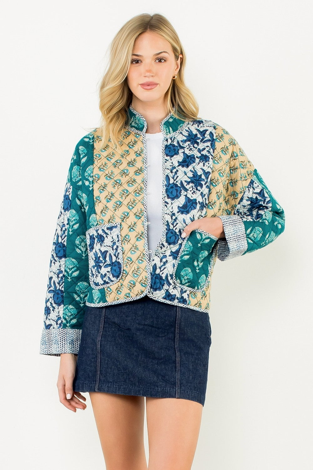 XL Collection- Patchwork Quilted Jacket