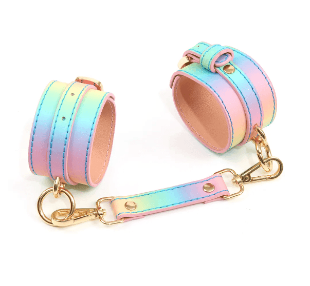 Rainbow Leather Handcuffs- Xlarge - Esme and Elodie