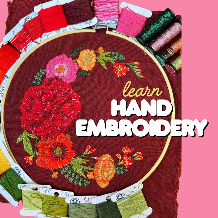 Hand Embroidery Series Class/ Workshop - 2nd Saturday of the Month 6:30-8:30PM