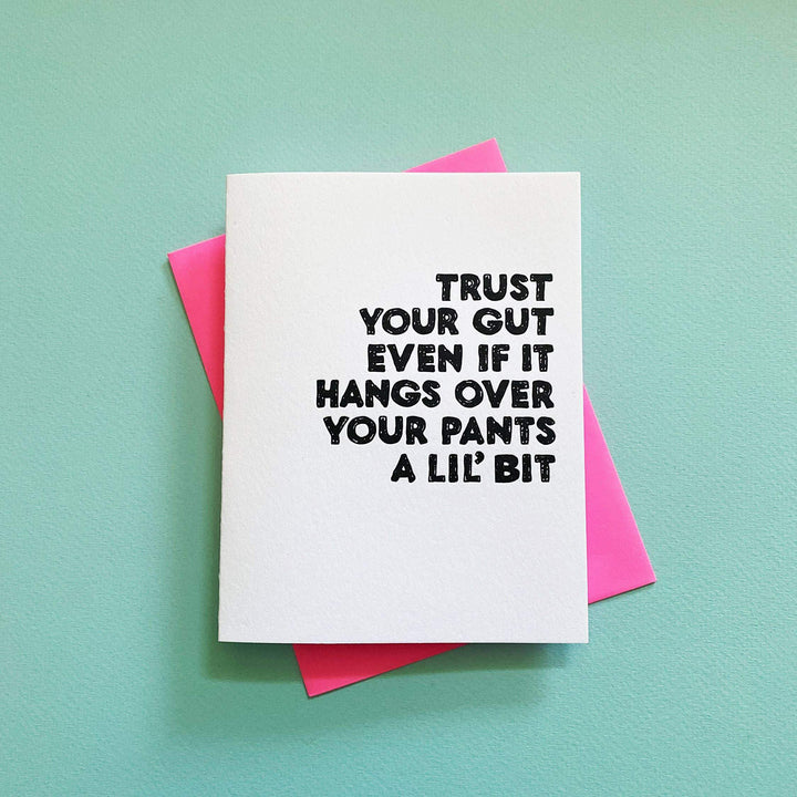 Richie Designs - TRUST YOUR GUT - friendship greeting card - Esme and Elodie