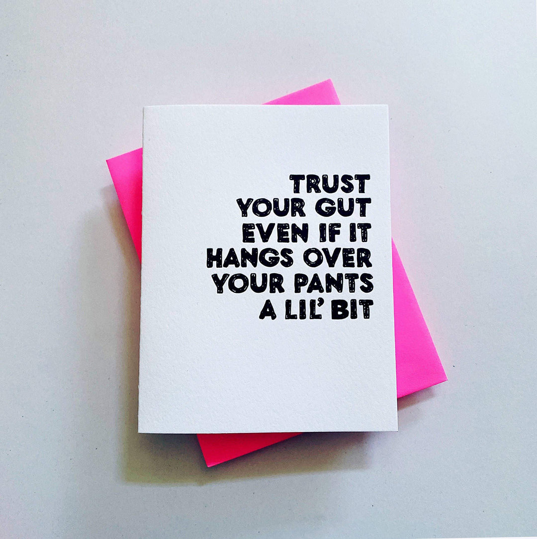 Richie Designs - TRUST YOUR GUT - friendship greeting card - Esme and Elodie