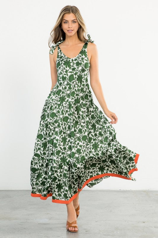 XL Collection- Tie Strap Maxi Dress