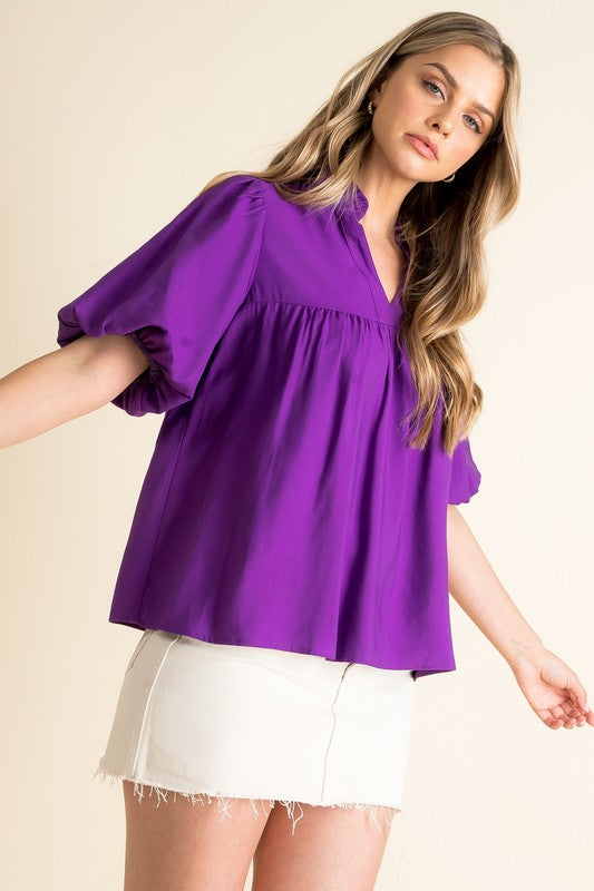 XL Collection- Plum Blouse