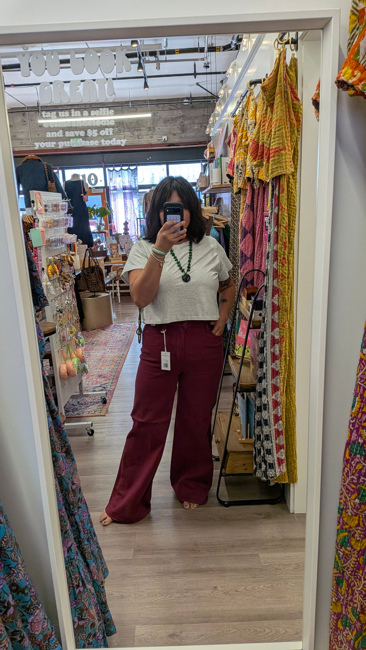 Womens and Plus Judy Blue Retro Wide Boyensberry