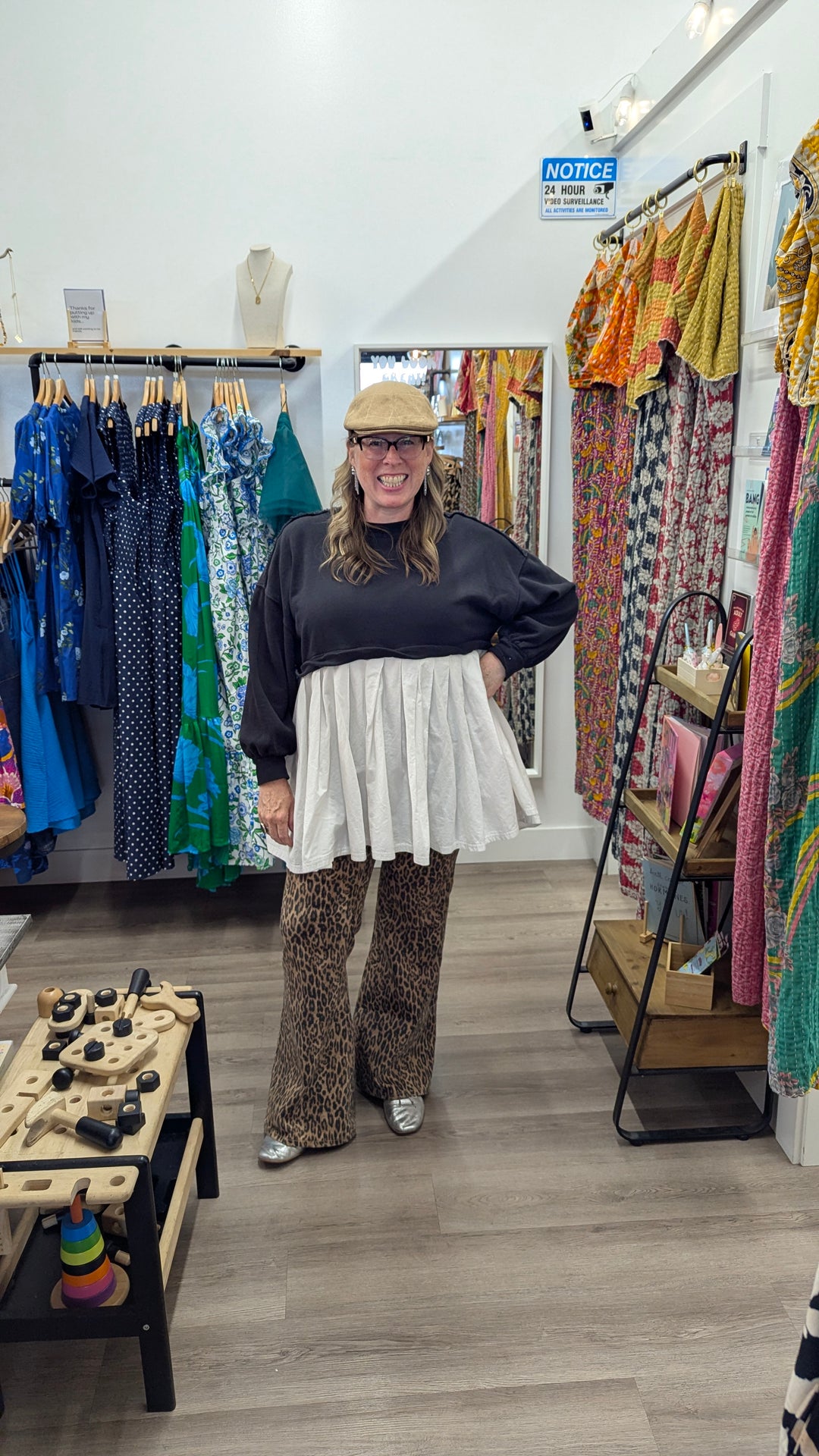 Plus Size Judy Blue Midrise Leopard Flare Luxe
