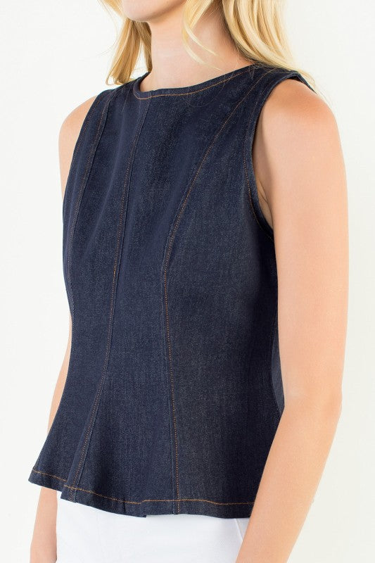 XL Collection- Denim Peplum