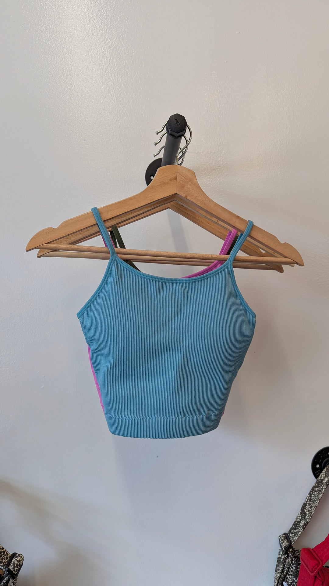 Womens Ribbed Cropped Cami Bralette by Zenana- Multiple Colors