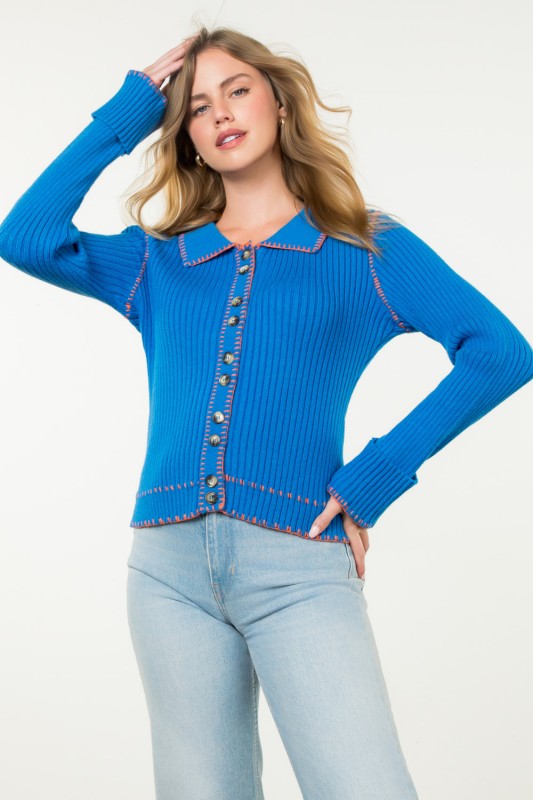 XL Collection- Cobalt Cardigan