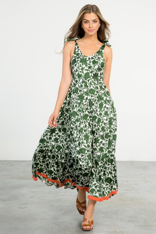 XL Collection- Tie Strap Maxi Dress