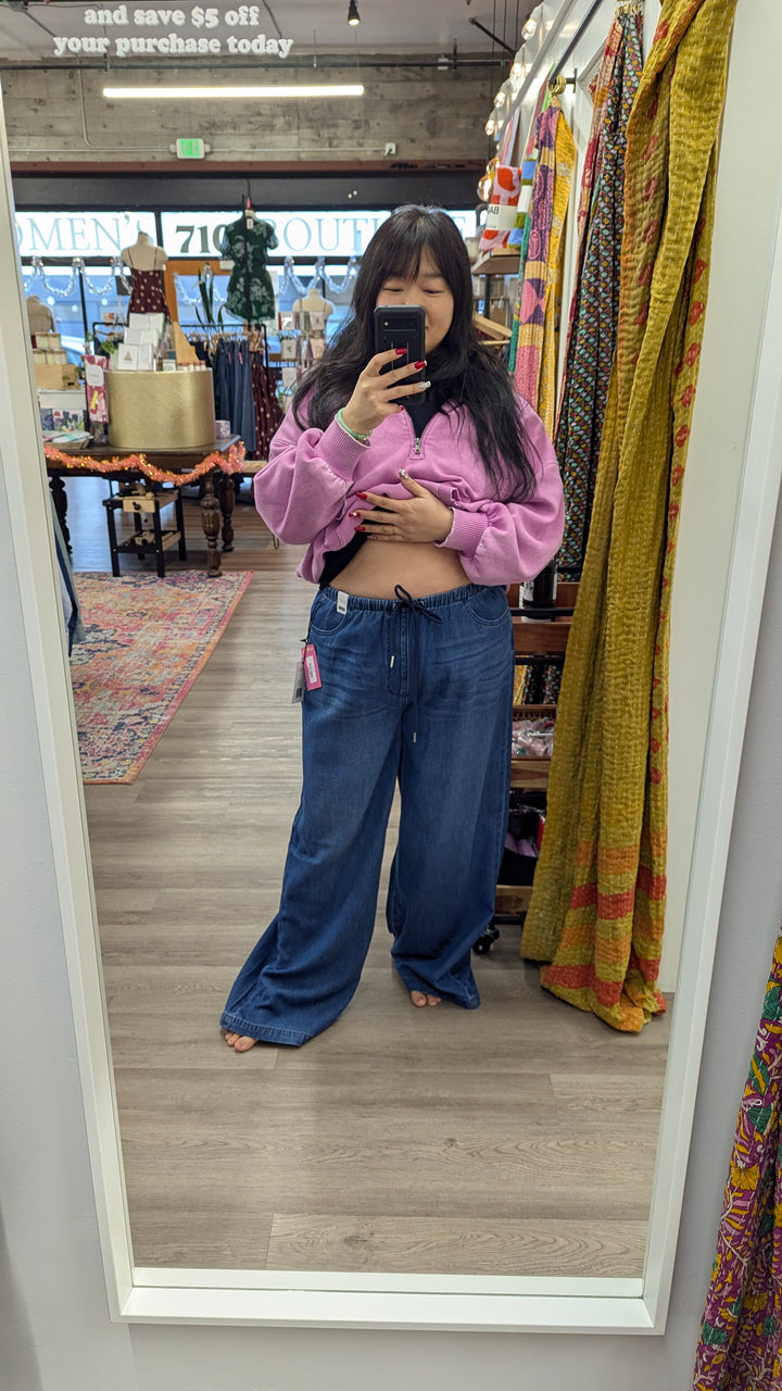 Plus Size Judy Blue Featherweight Palazzo DK