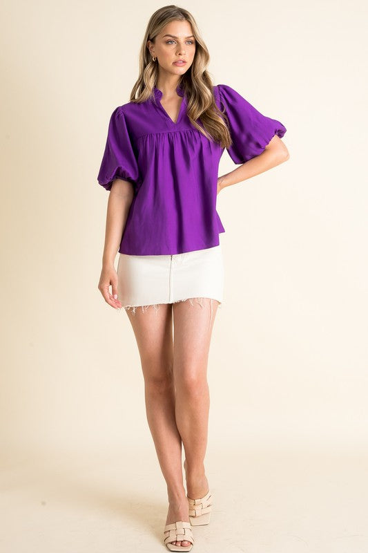 XL Collection- Plum Blouse