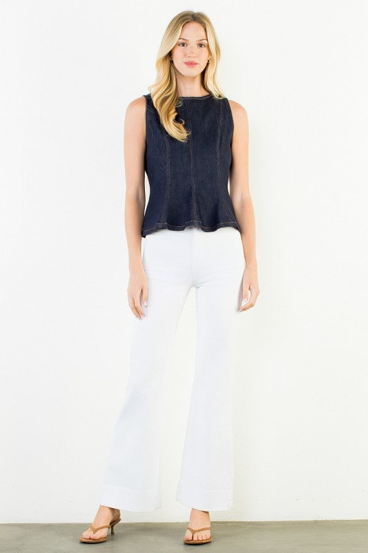 XL Collection- Denim Peplum
