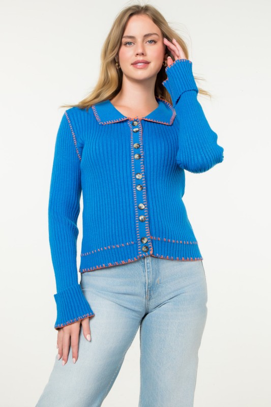 XL Collection- Cobalt Cardigan