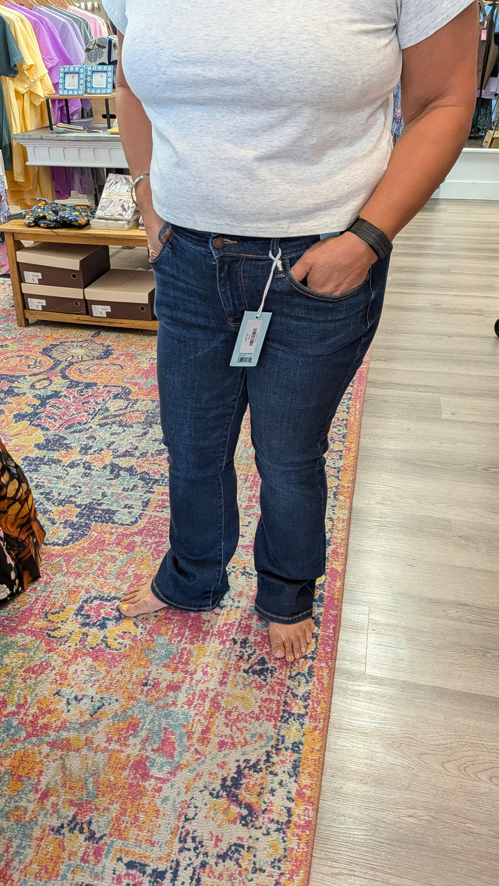 Petite Womens Judy Blue Mid Rise Bootcut