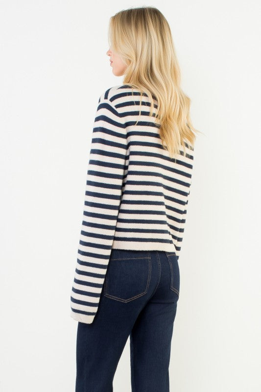 XL Collection- Striped Cardigan