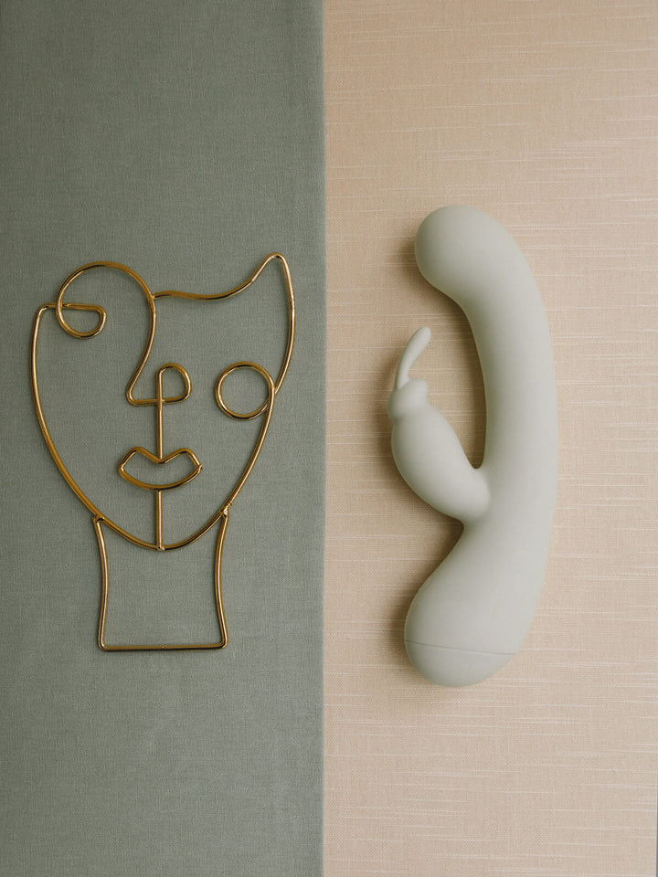 Natural Love Company- The Saro Rabbit Style Vibrating Dildo