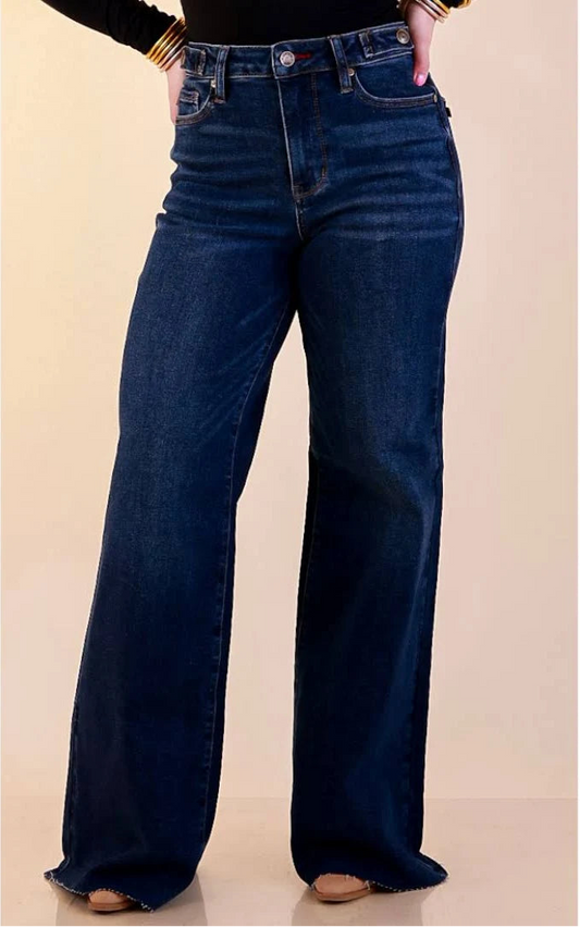 Women's Judy Blue HW Retro Wide #881114 DK