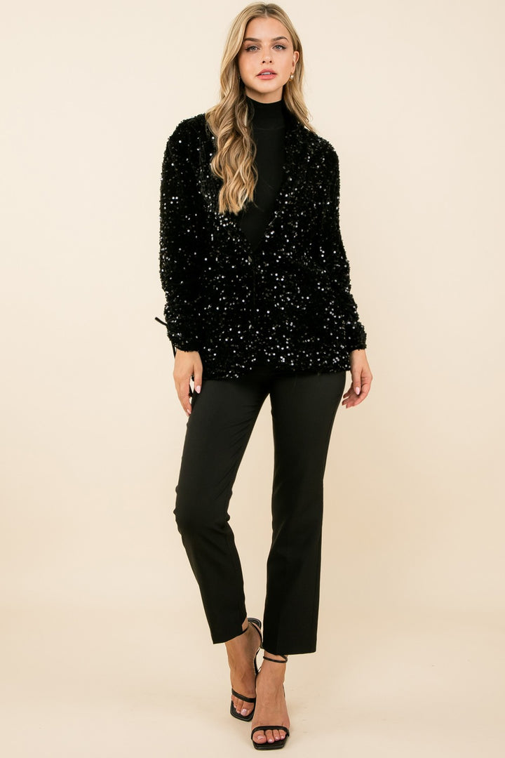 XL Collection- Velvet Sequin Jacket