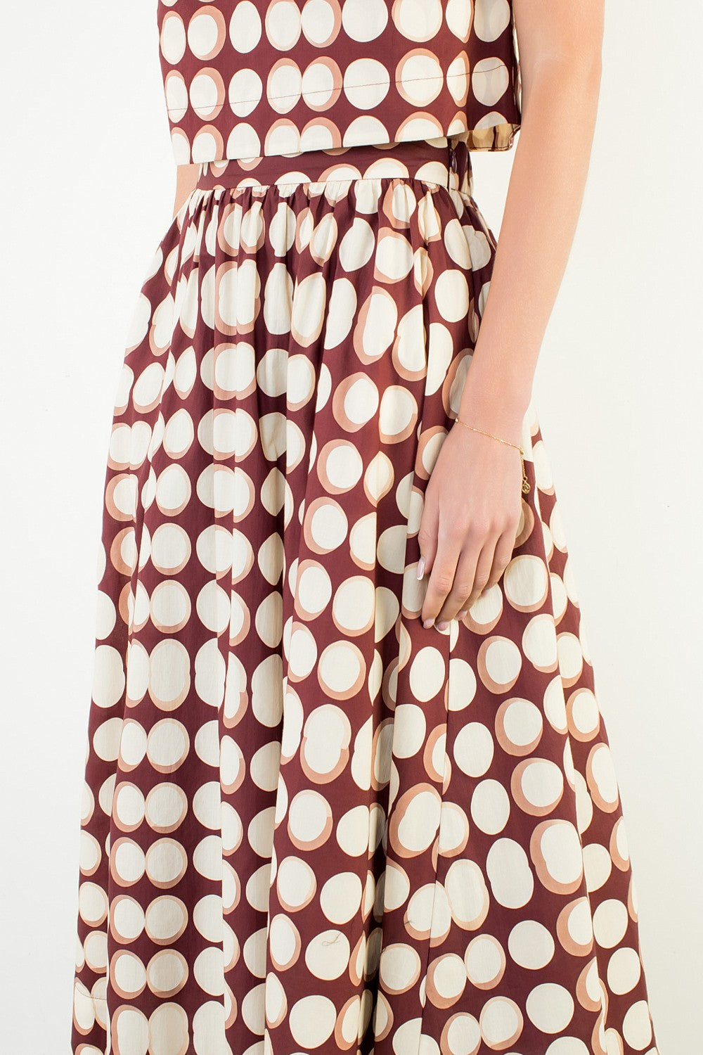 XL Collection- High Waisted Geometric Midi Skirt