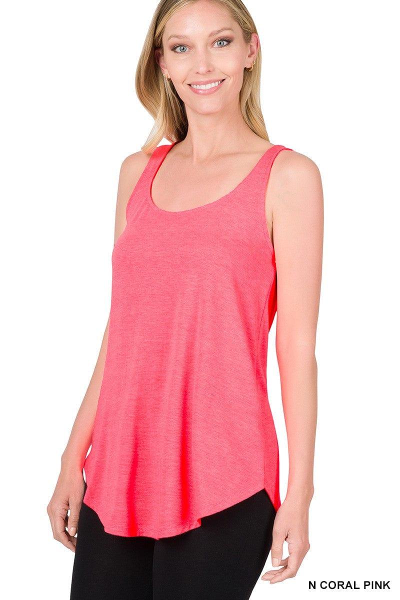 Soul Mates- the perfect tank for women and plus- Neon Pink - Esme and Elodie